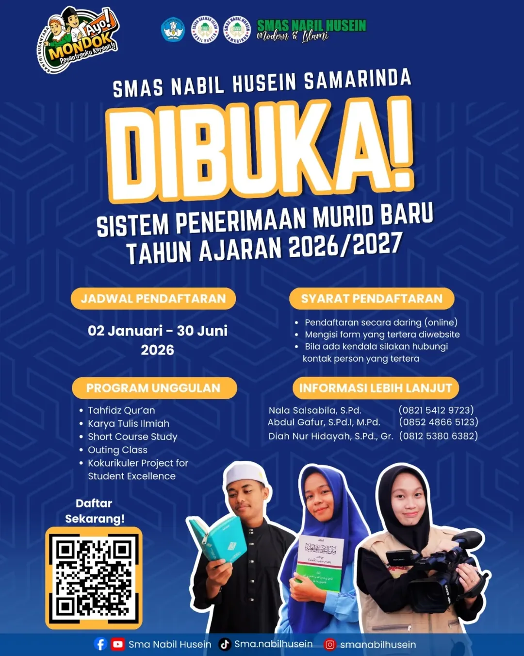 Penerimaan Murid Baru SMAS Nabil Husein Samarinda 2026/2027 Telah Dibuka!